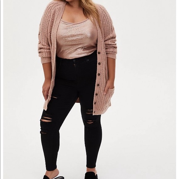 Rose gold sequin cami - Picture 2 of 9